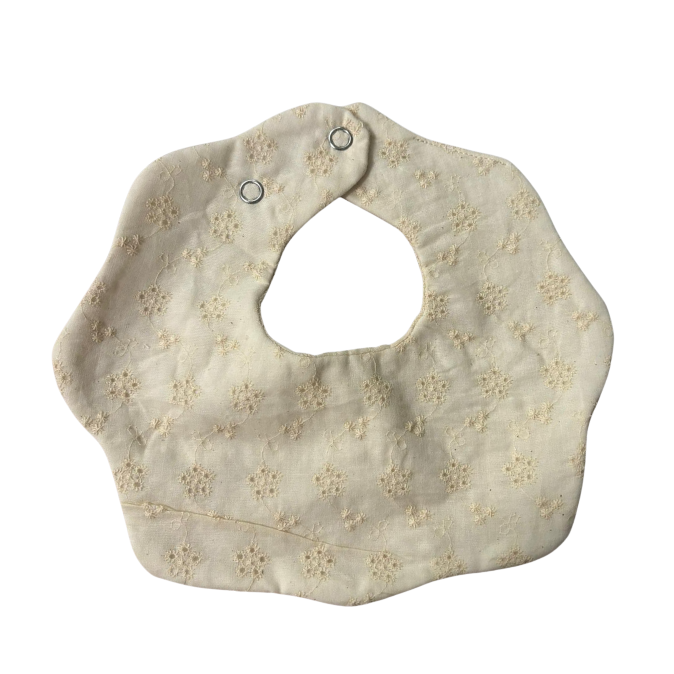 Bavoirs fleurs brodés – Lot de 2