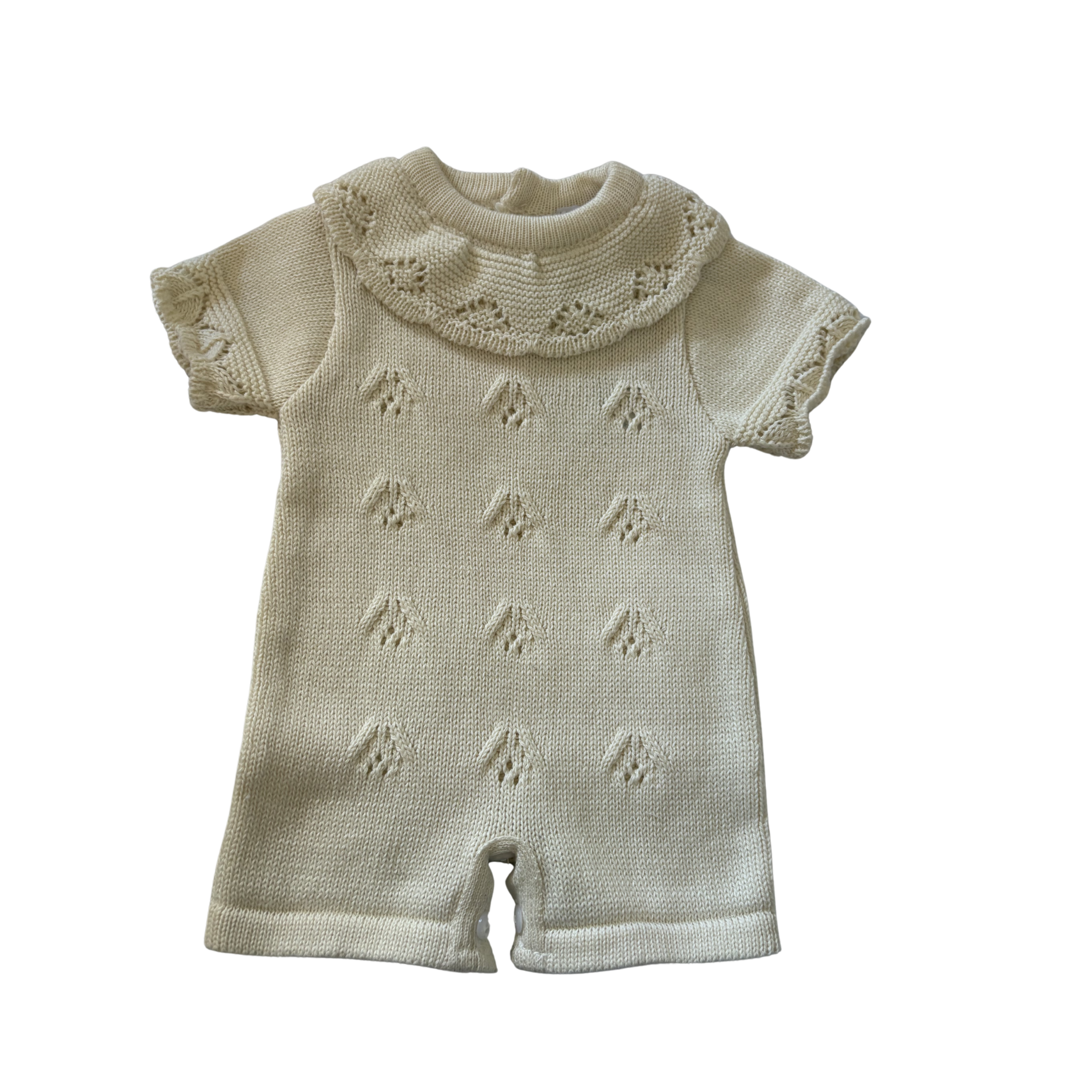 Barboteuse en tricot 100% coton  - Doux Souvenirs