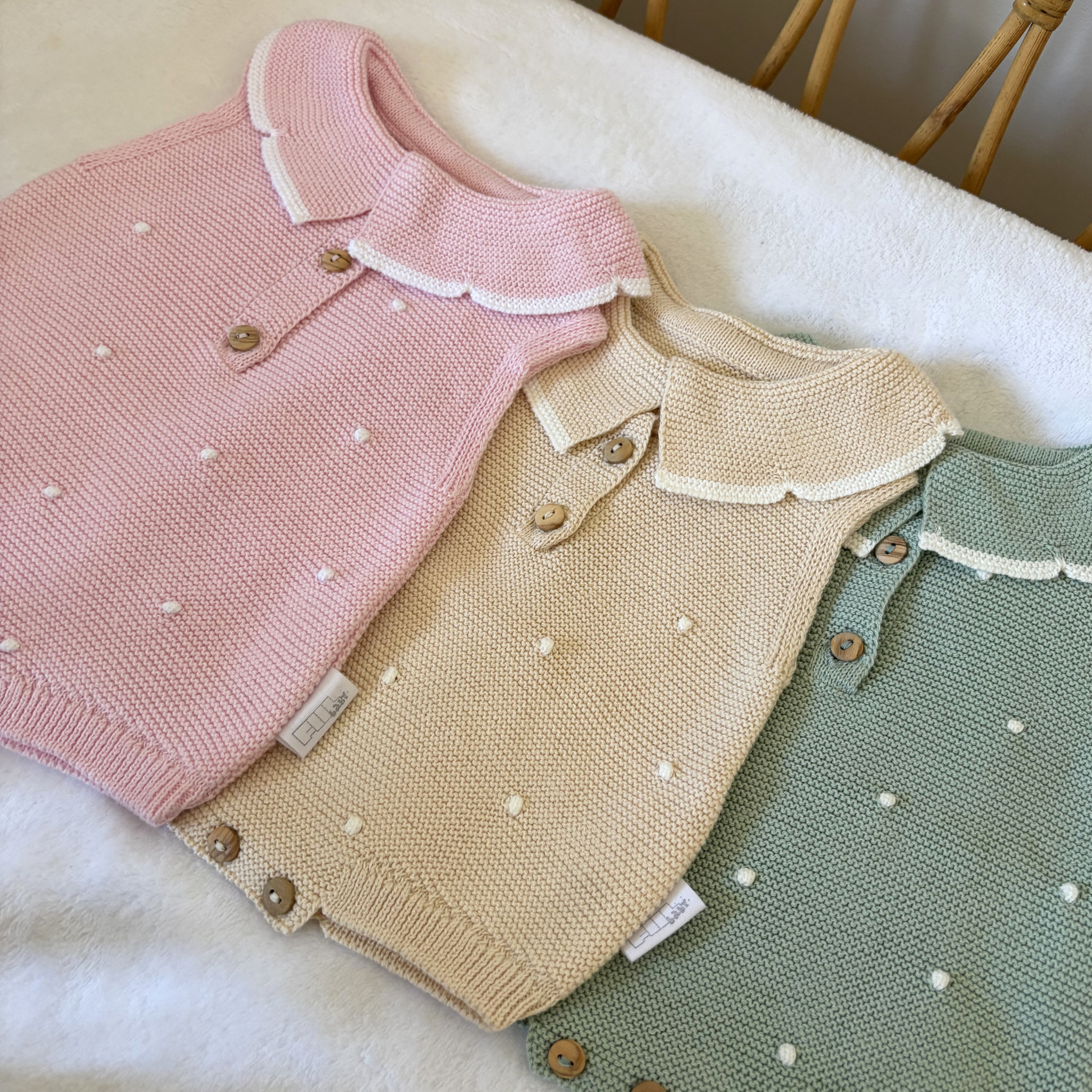 Tenue de naissance d'été - Barboteuse à pois