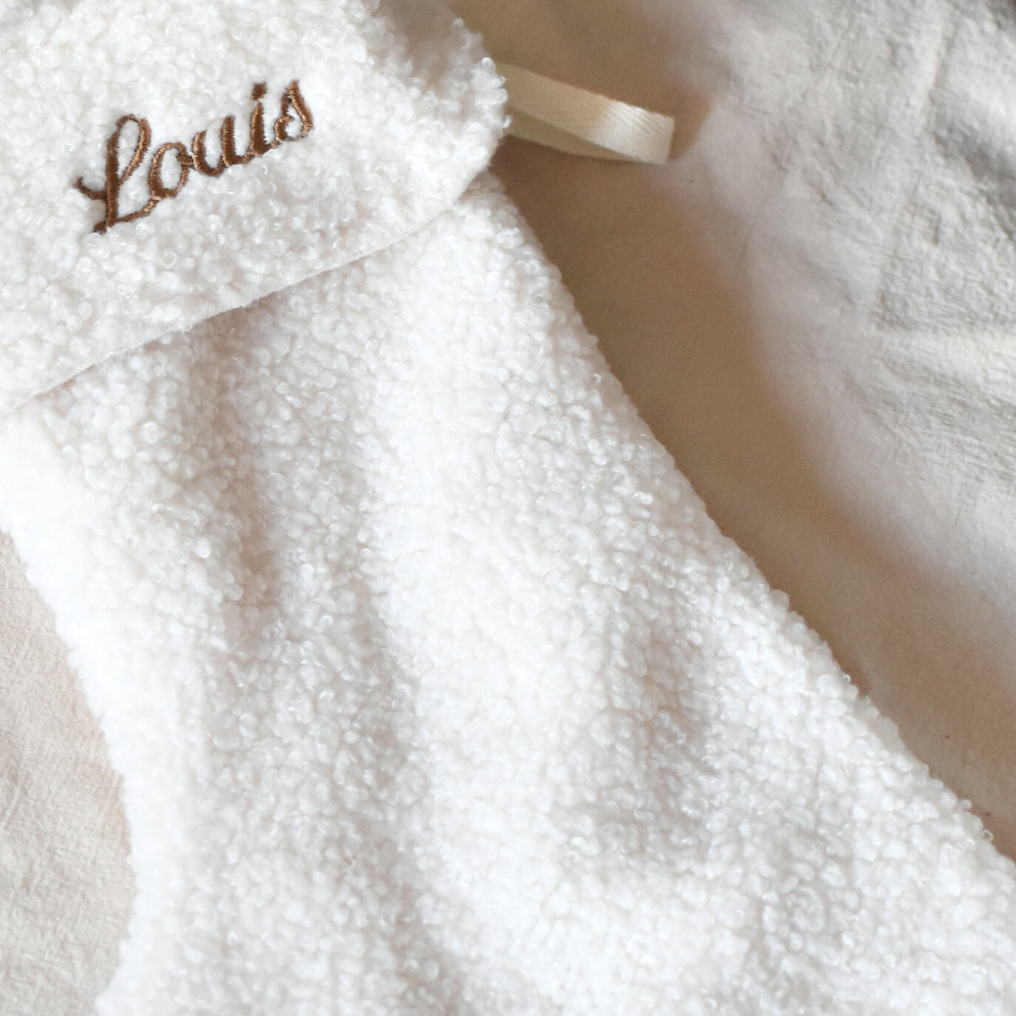 Chaussette de Noël personnalisée avec prénom – Vichy & Teddy