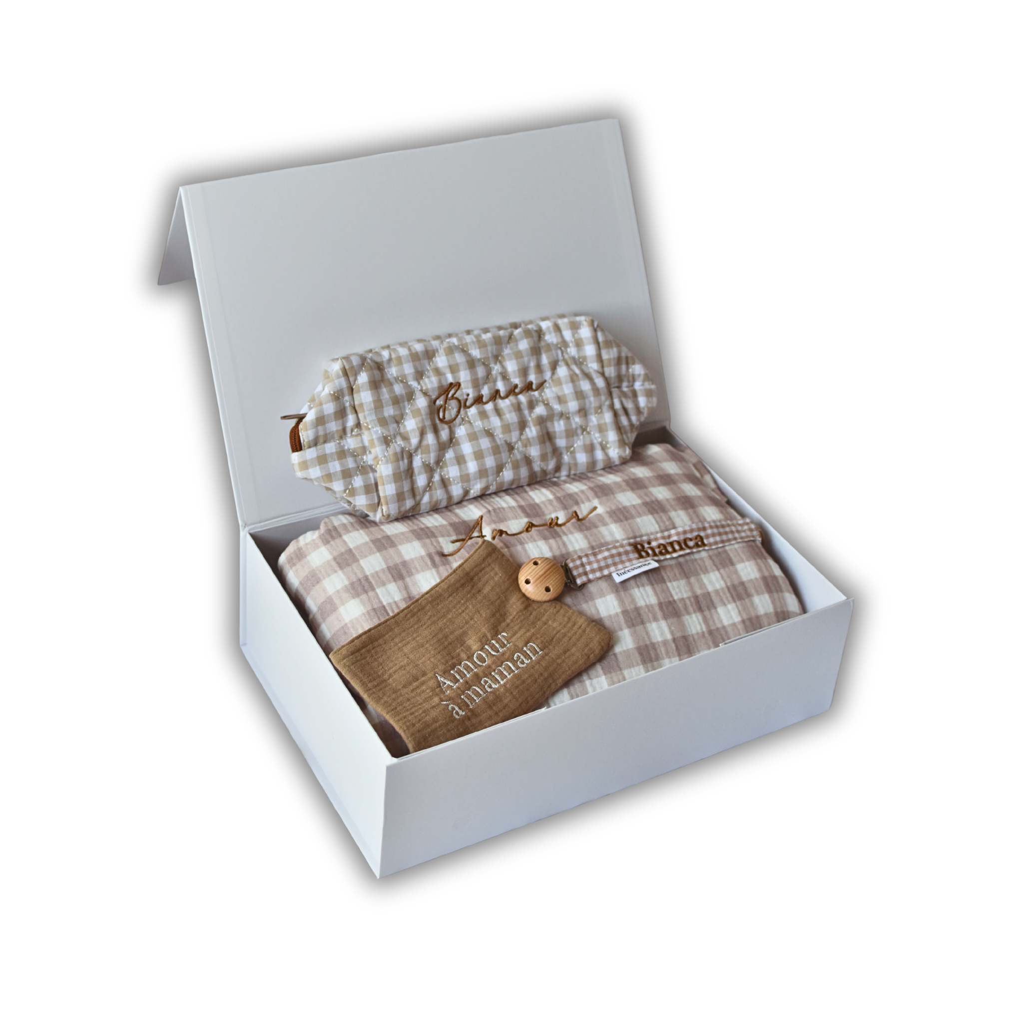 Coffret Naissance Damier Vichy – Édition limitée