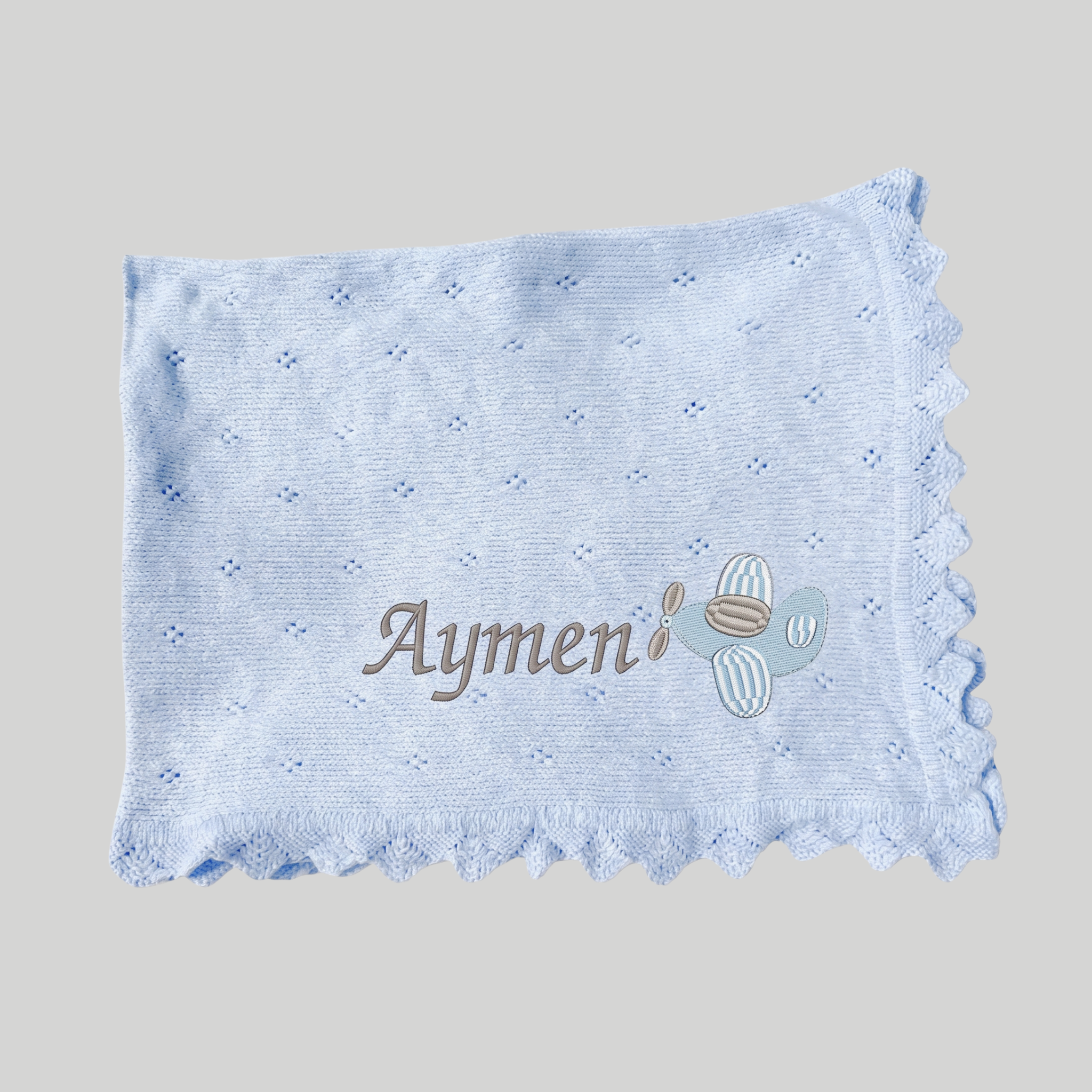 Couverture bébé en Tricot Personnalisé