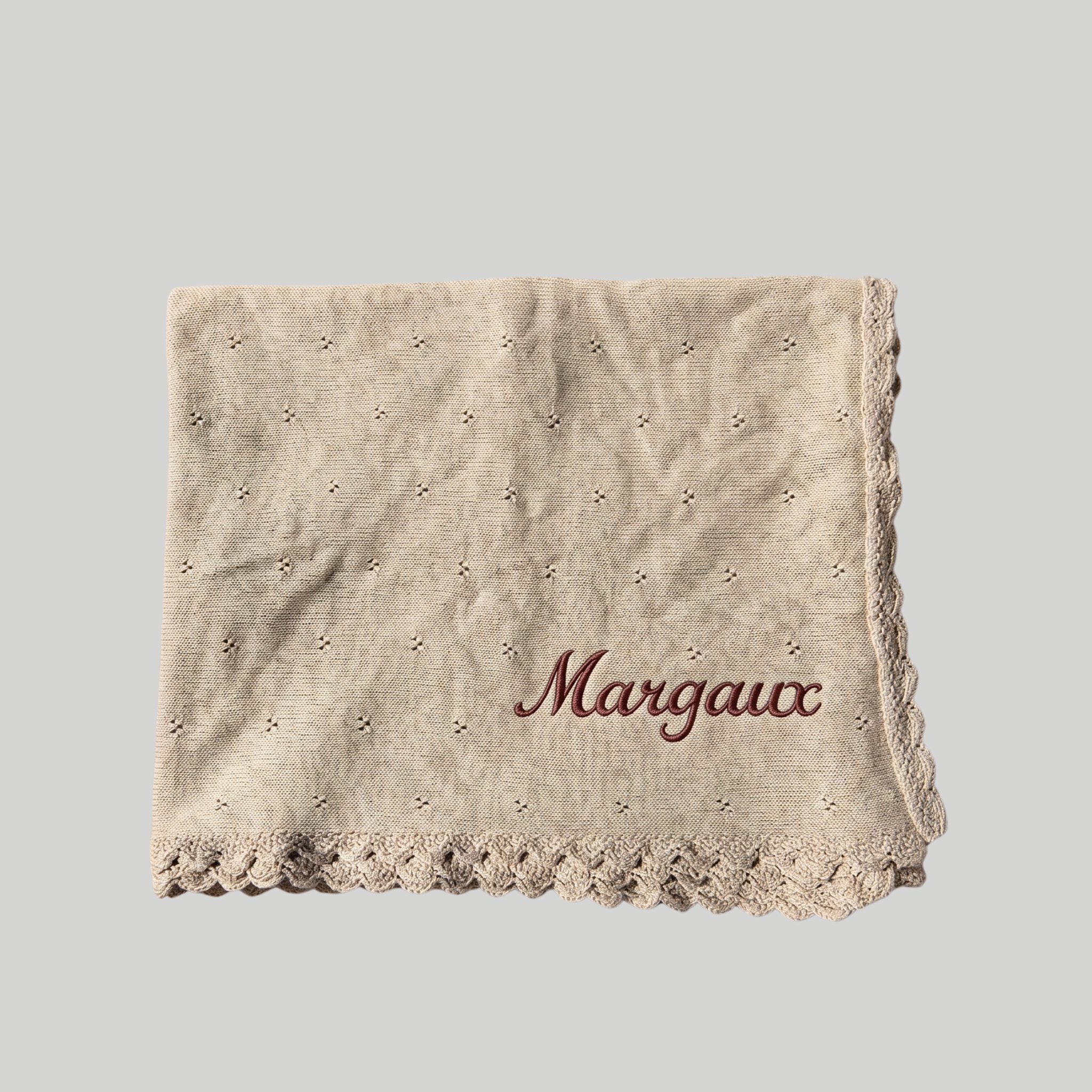 Couverture bébé en Tricot Personnalisé