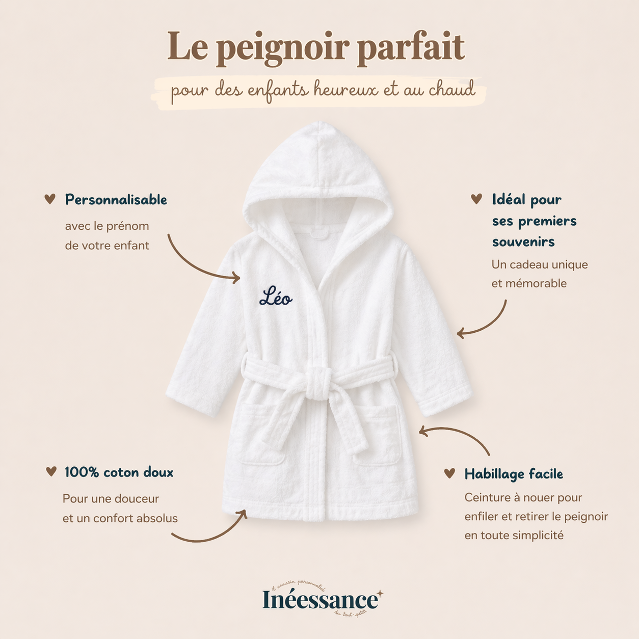 Peignoir enfant personnalisé