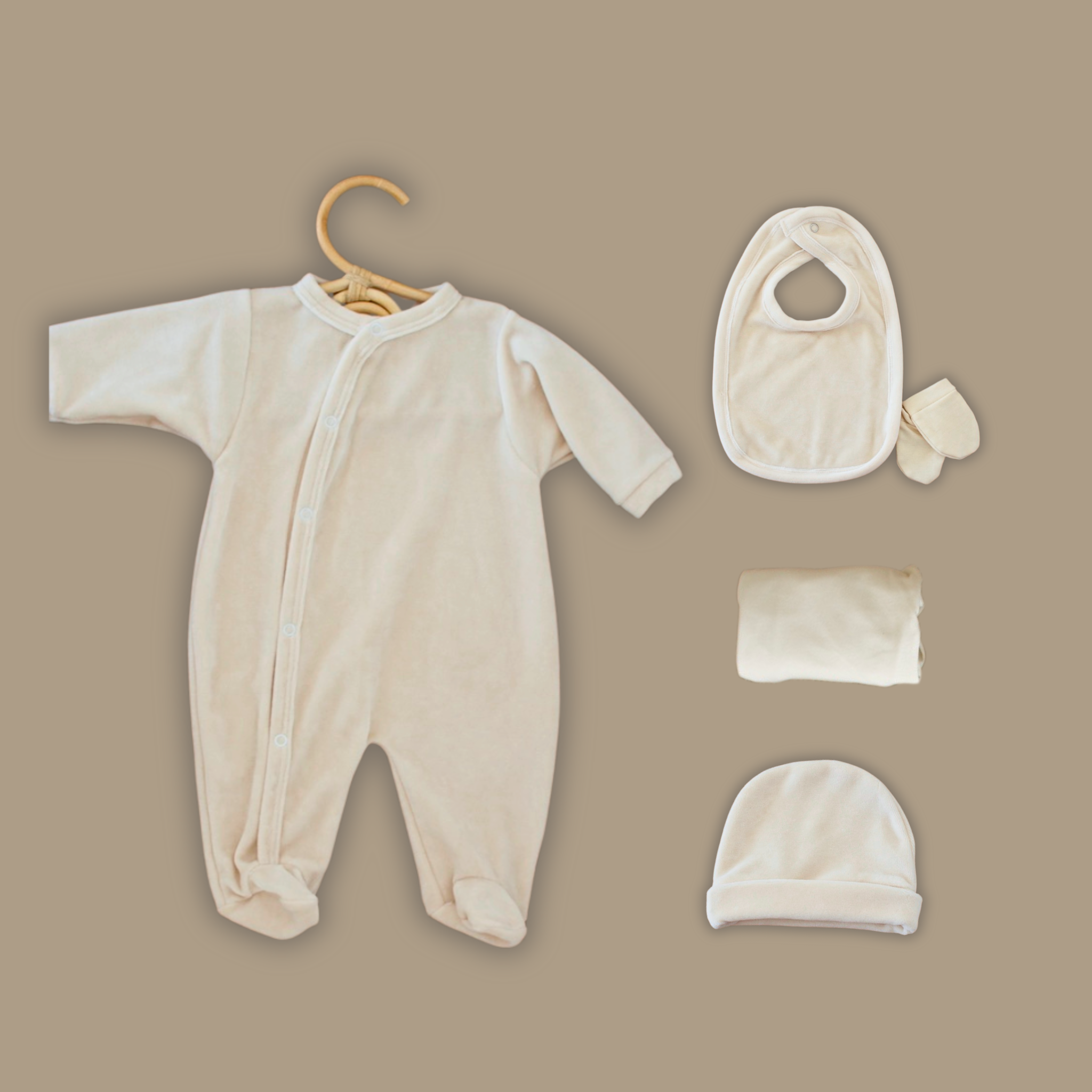 Ensemble Pyjama bébé Mini Velours - 5 pièces