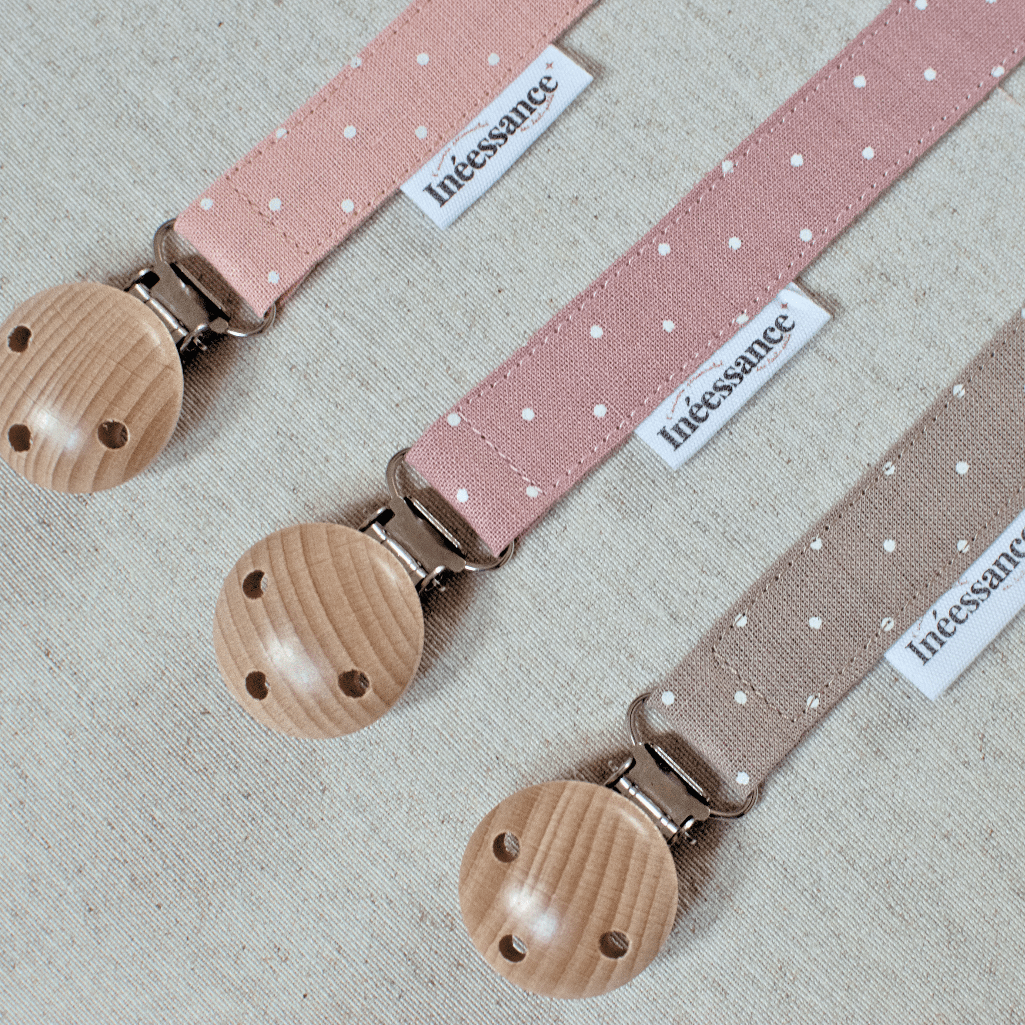 Attache tétine en coton - compatible MAM - personnalisable