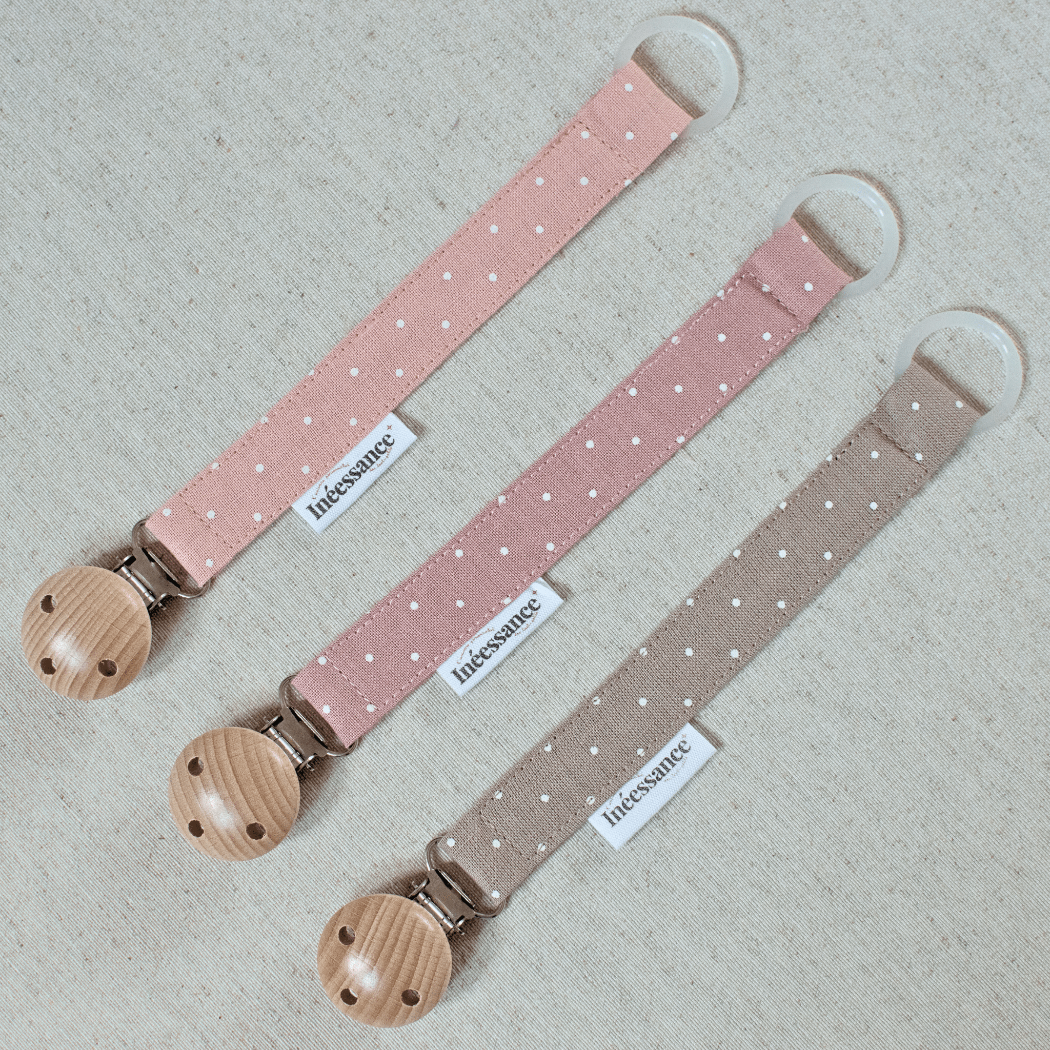 Attache tétine en coton - compatible MAM - personnalisable