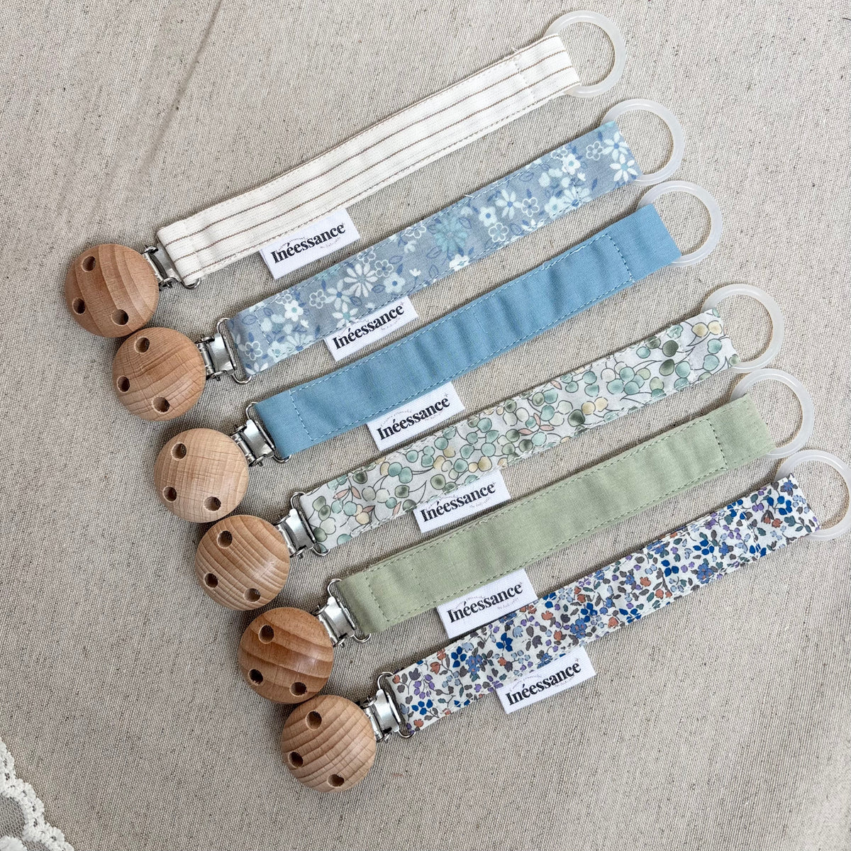 Attache tétine en coton - compatible MAM - personnalisable