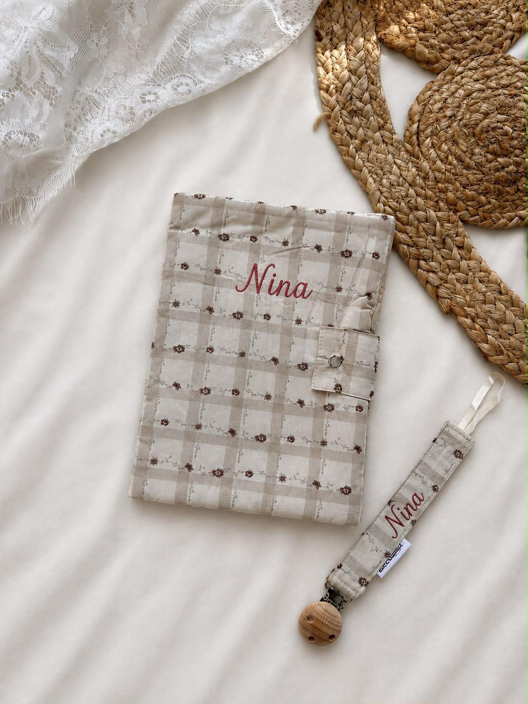 Tissus disponibles pour le coffret de naissance Les Essentiels