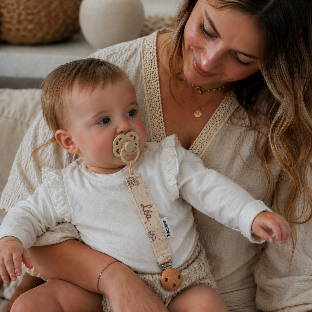 Attaches tétine personnalisables bébé – Lot de 2