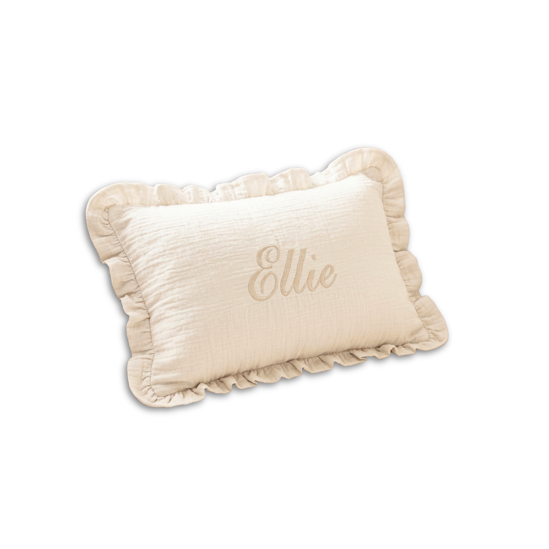 Taie d'oreiller à volants "Froufrou"