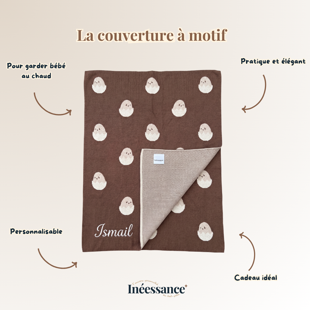 Couverture bébé à motif personnalisable