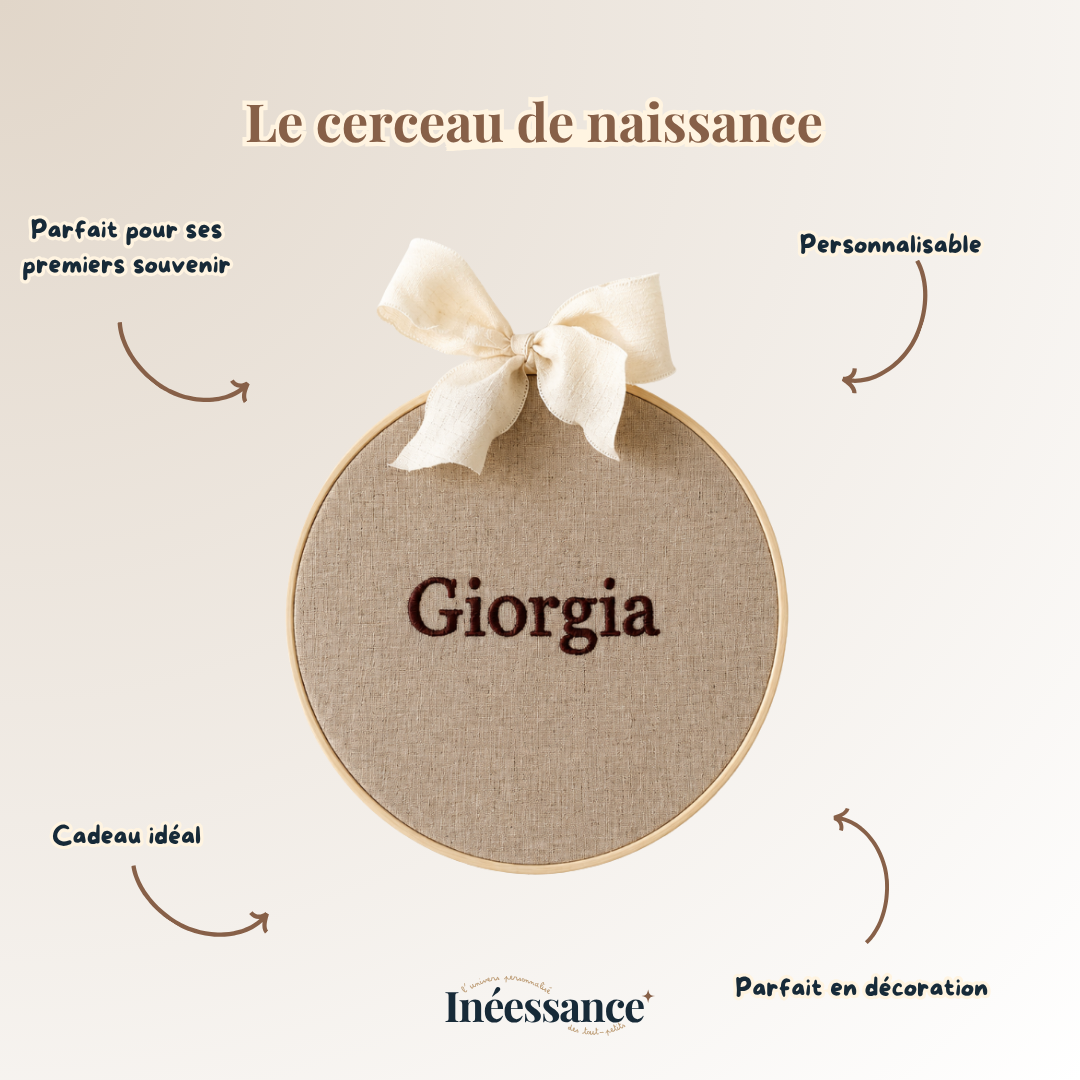 Cerceau de naissance - Tambourin de Naissance - Rond Aspect Bambou