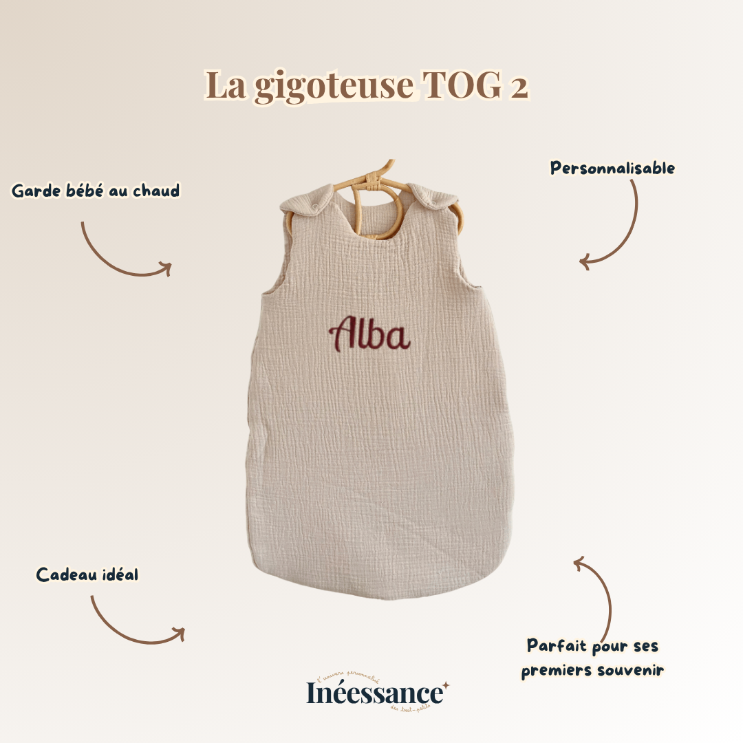 Gigoteuse TOG 2 à 2,5 en coton Cocon - Cadeau de naissance