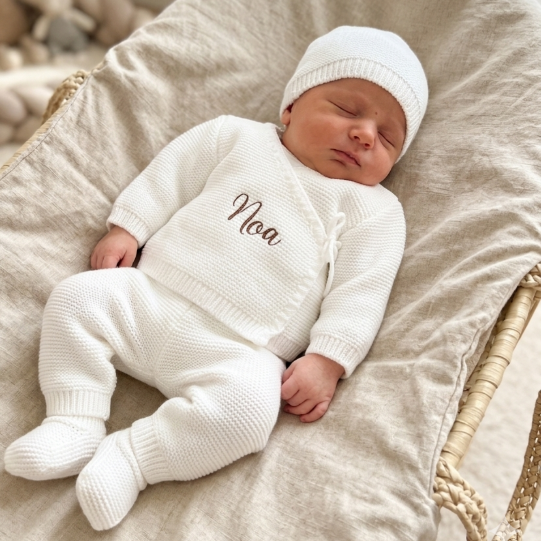 Tenue de naissance personnalisée – Mini cocon de douceur